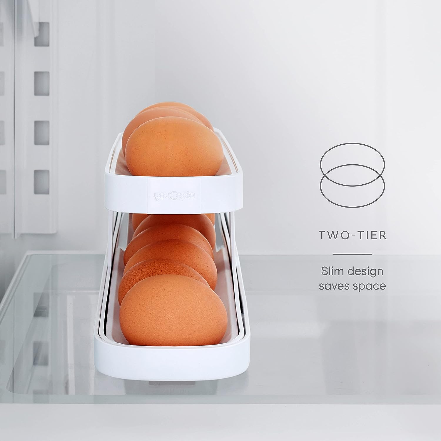 Lot de 2 Organisateurs d'oeufs pour frigo