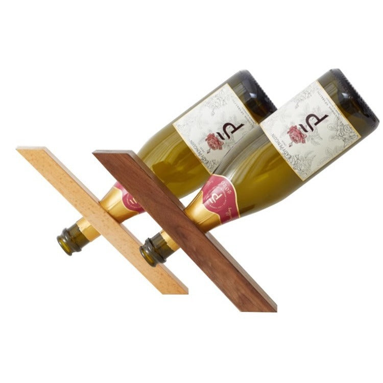 Lot de 2 Porte Bouteille Lévitation en Bois