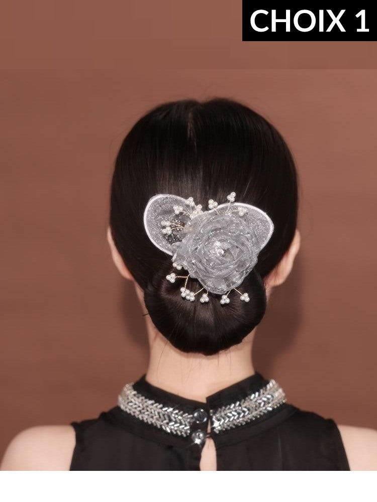 Pince à cheveux Mini chapeau Vintage élégante avec pompon charmant pour
