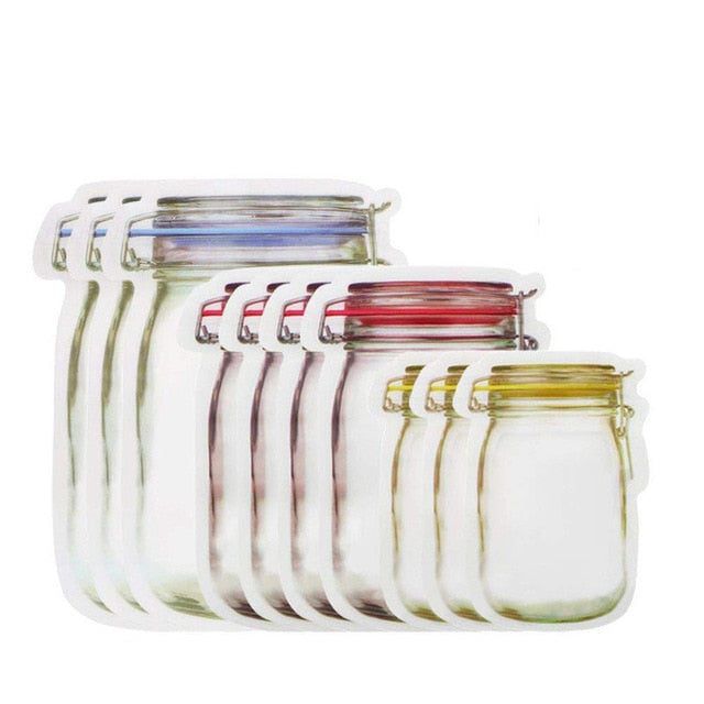 Pack de 10 SACS ZIPLOCK RÉUTILISABLES