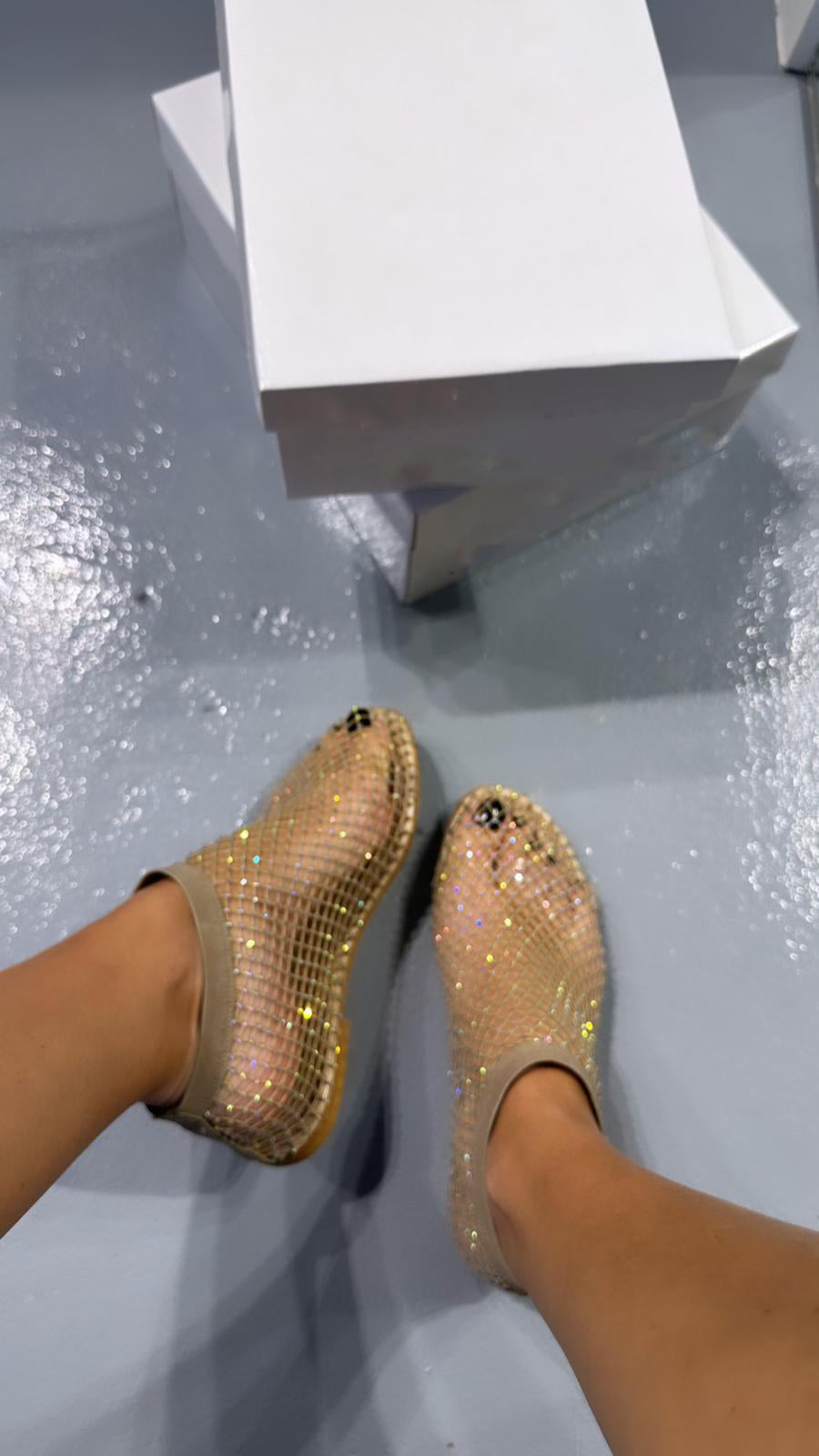 Chaussure brillante et élégante femme