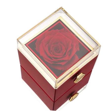 BOÎTE DE ROSES ÉTERNELLES - AVEC COLLIER