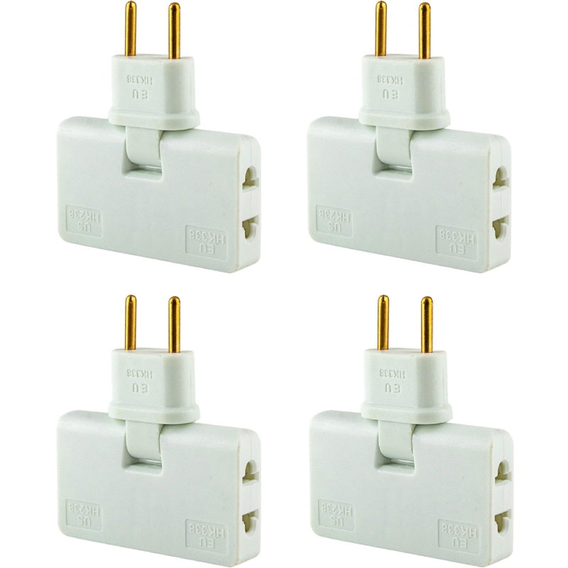 Lot de 4 mini multi-prises 3 en 1 pliantes