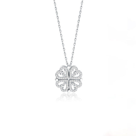 Collar de trébol - chapado en oro