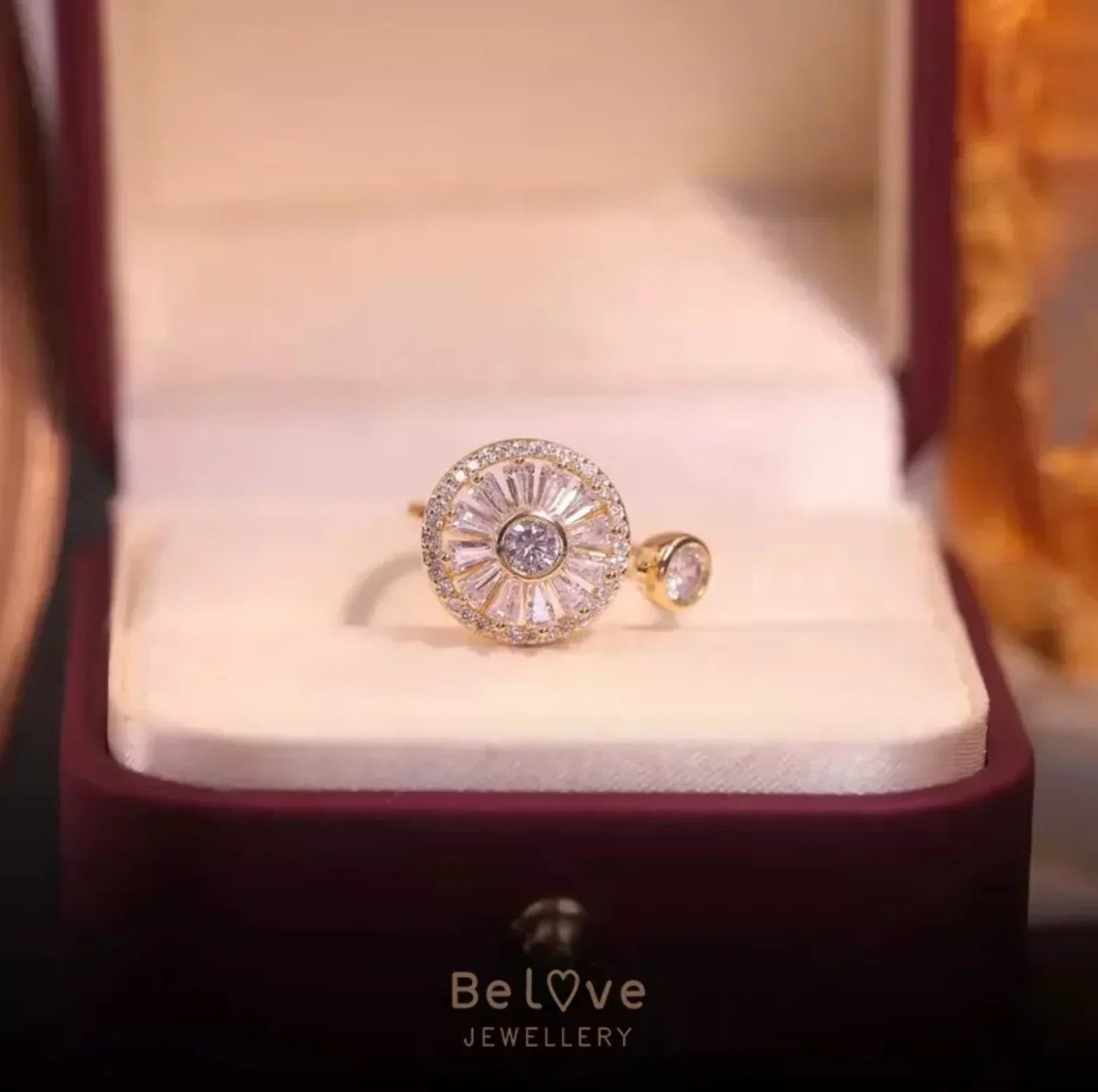 Bague tournante en cristal de soulagement de l'anxiété